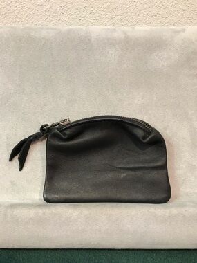 Harley Davidson Black Leather Zip Pouch